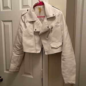 White leather jacket